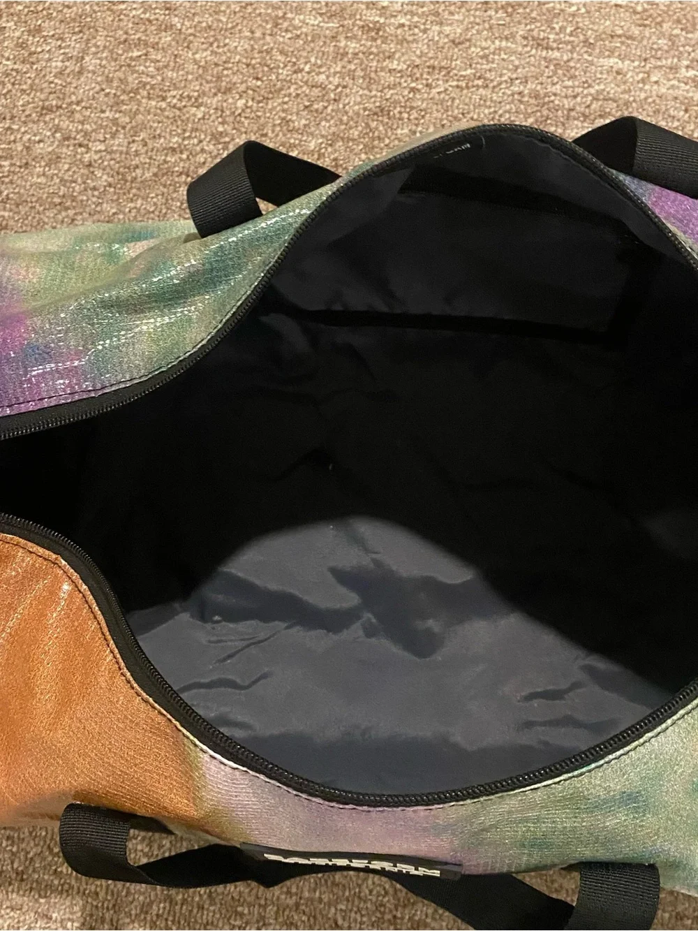 RAREFORM California Tie-Dye Duffel Bag in Green, Purple & Pink